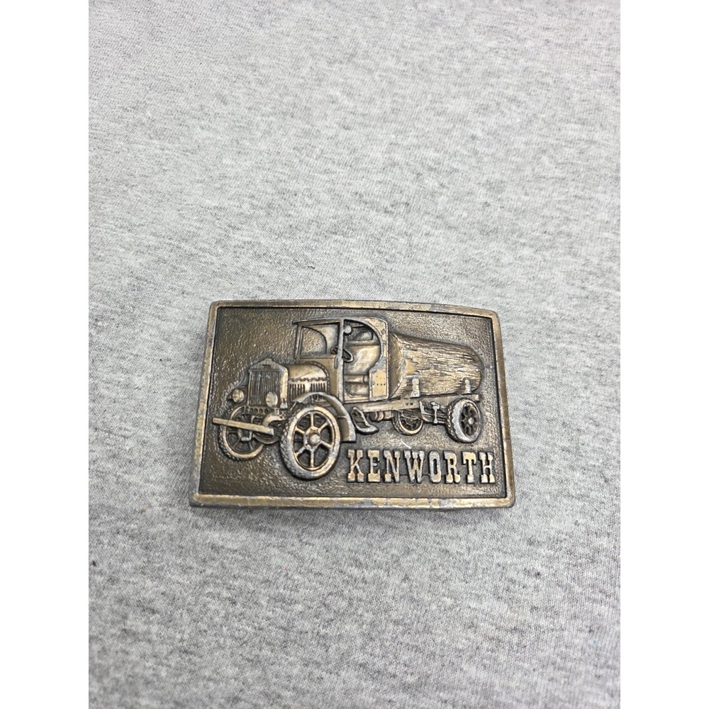 Vintage 1925 Kenworth Wood Coal Diesel Truck Solid Brass Belt Buckle Industrial